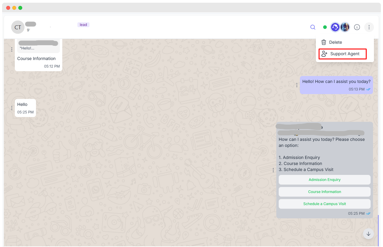 Assign to Support Agent